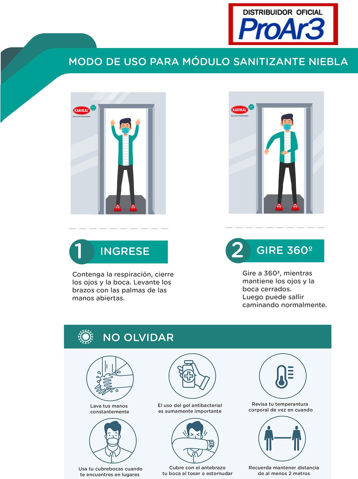 MODO DE USO PARA MÓDULO SANITIZANTE NIEBLA